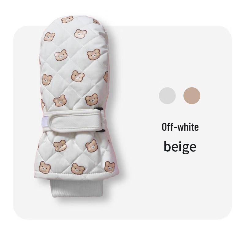 Детские плюшевые водонепроницаемые зимние лыжные перчатки