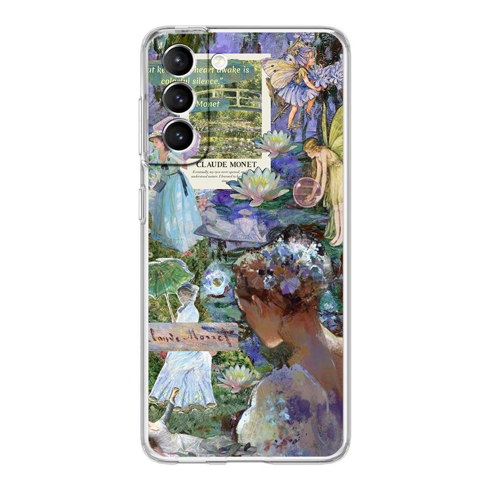 Claude Monet Art Phone Case For Samsung Galaxy S24 S23 S22 S20 Ultra S21 FE 5G S10 S9 Plus S10E S8 Soft Silicone Clear Cover