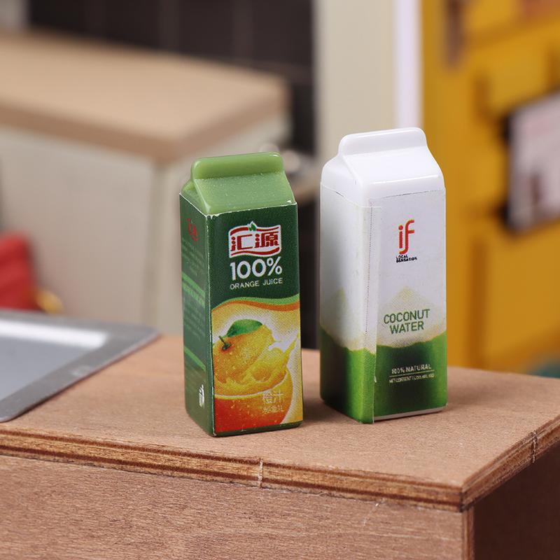 5Pcs 1/12 Dollhouse Simulation Fruit Juice Model Dollhouse Miniature Drinks Bottle Dolls House Kitchen Play Toys Accessories