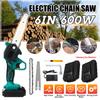 6 Inch Cordless Electric Pruning Saw Rechargeable One-handed Woodworking Tool Mini Green Chain Saw for Wood Cutting Spliting