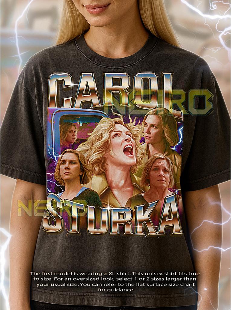 Carol Sturka Bootleg Shirt, Pluribus Cast Tees, Retro Character T-Shirt, 90s Happiness Theme, Carol Sturka Vintage Sweater