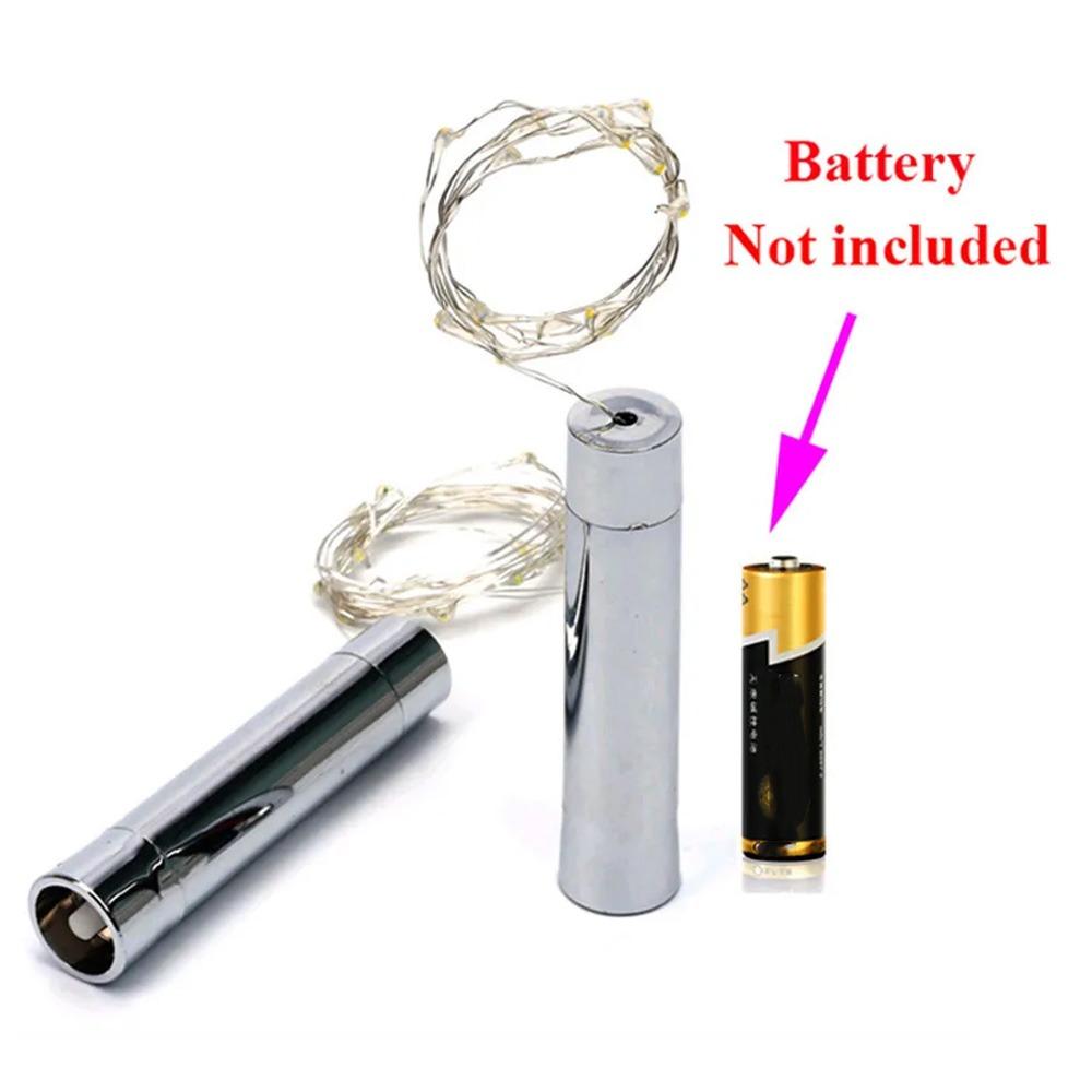 Светодиодный светильник для бутылки вина 1/2/3 м с пробкой, 10/20/30 светодиодов, гирлянда из медной проволоки, аккумулятор AA, звездный сказочный свет для декора свадебной вечеринки своими руками