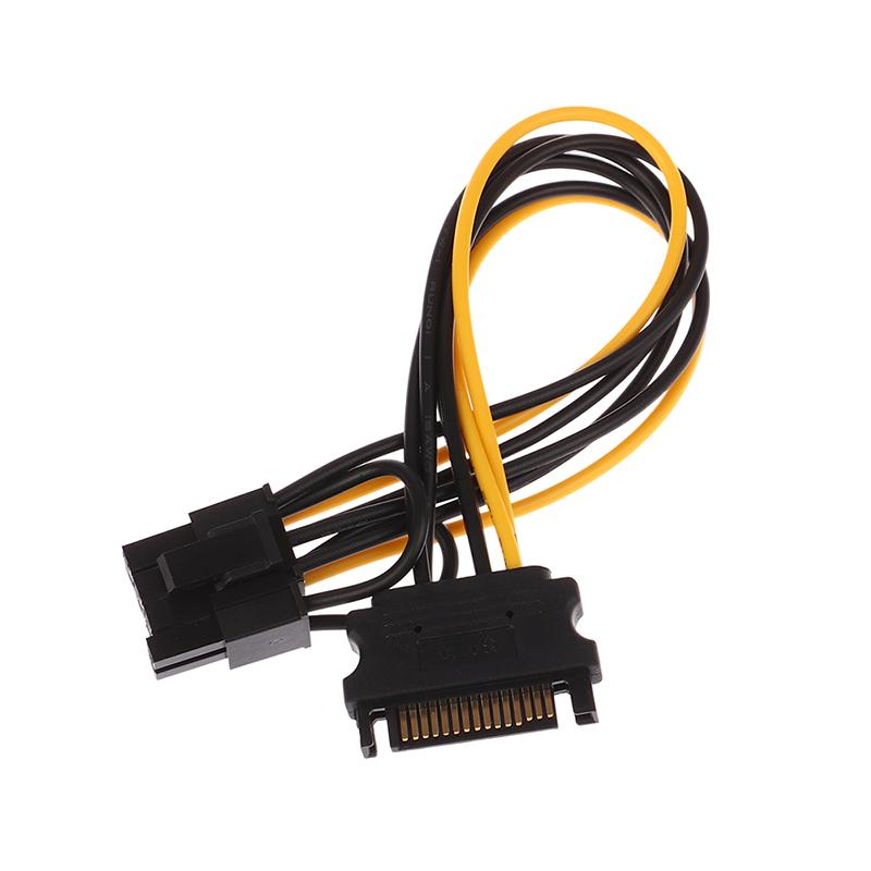 15-контактный Sata на 8-контактный(6 + 2) Кабель питания Pci-E Кабель-конвертер видеокарты
