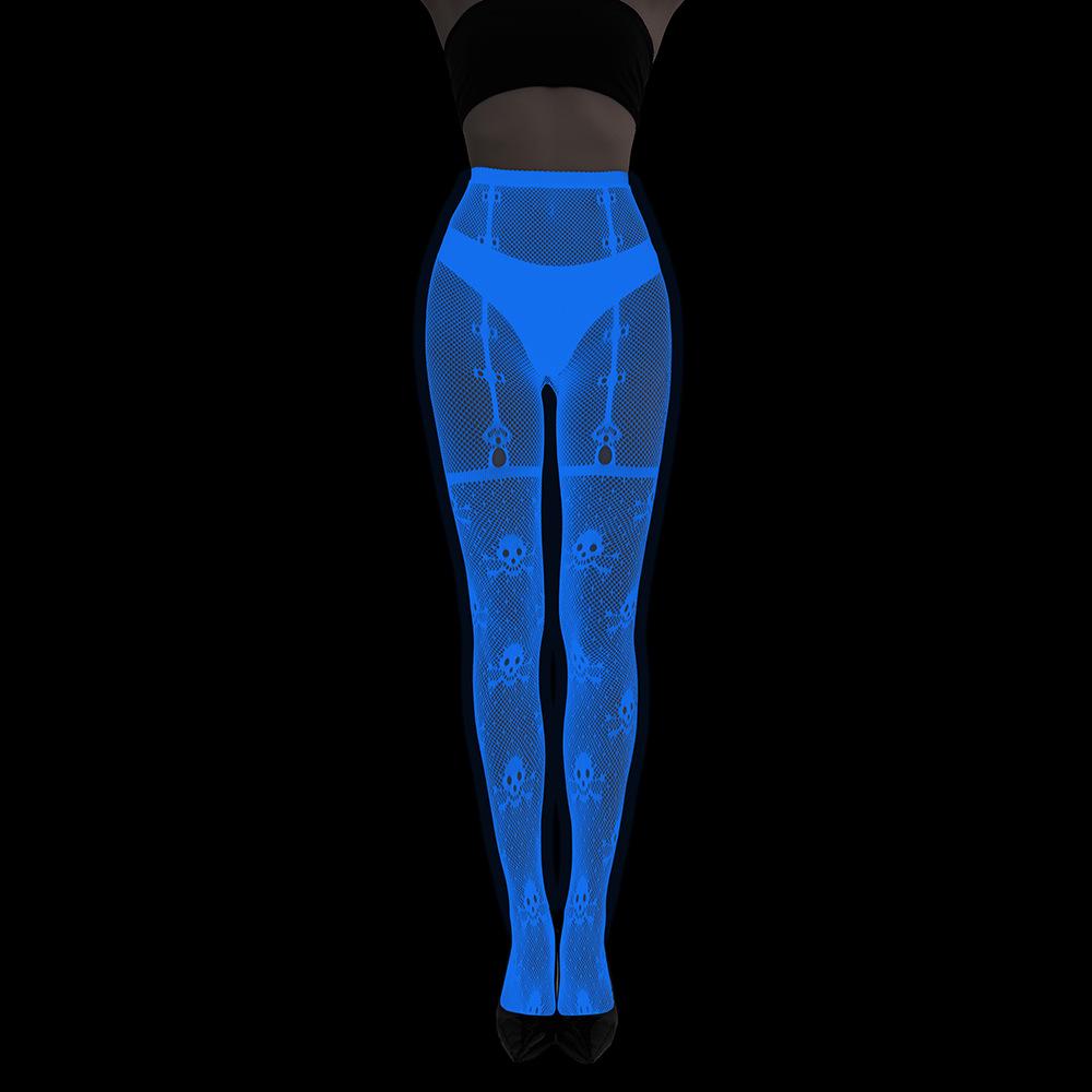 Колготки из сетчатого кружева Blue Light Luminous - сексуальные чулки с татуировкой в европейском и американском стиле