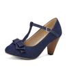 Fashion 2025 Spring Summer Girls High Heel Shoes Denim Pumps T-Buckle Fashion Women's Spike Heels High Heels for Office Party Banquet