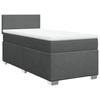 Maison Exclusive - Sommier à lattes de lit avec matelas Gris foncé 100x200cm Tissu