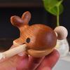Whale Wooden Fish Toy With Mallet Stress Relief Animal Meditation