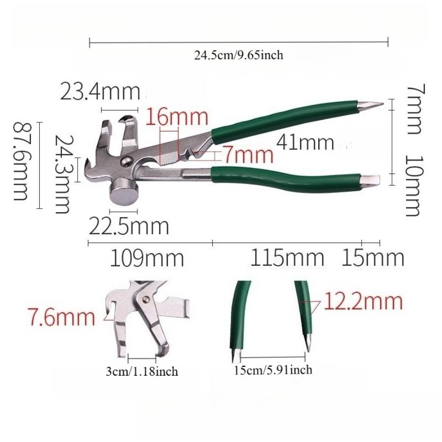 Профессиональный набор инструментов для балансировки шин - Плоскогубцы, Молотки и Скребки для снятия грузиков и ремонта