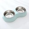 Double Pet Food Bowl Stainless Steel Drinkware Pet Drinking Food Dog Food Puppy Feeding Supplies Kitten Food Water Accessories A