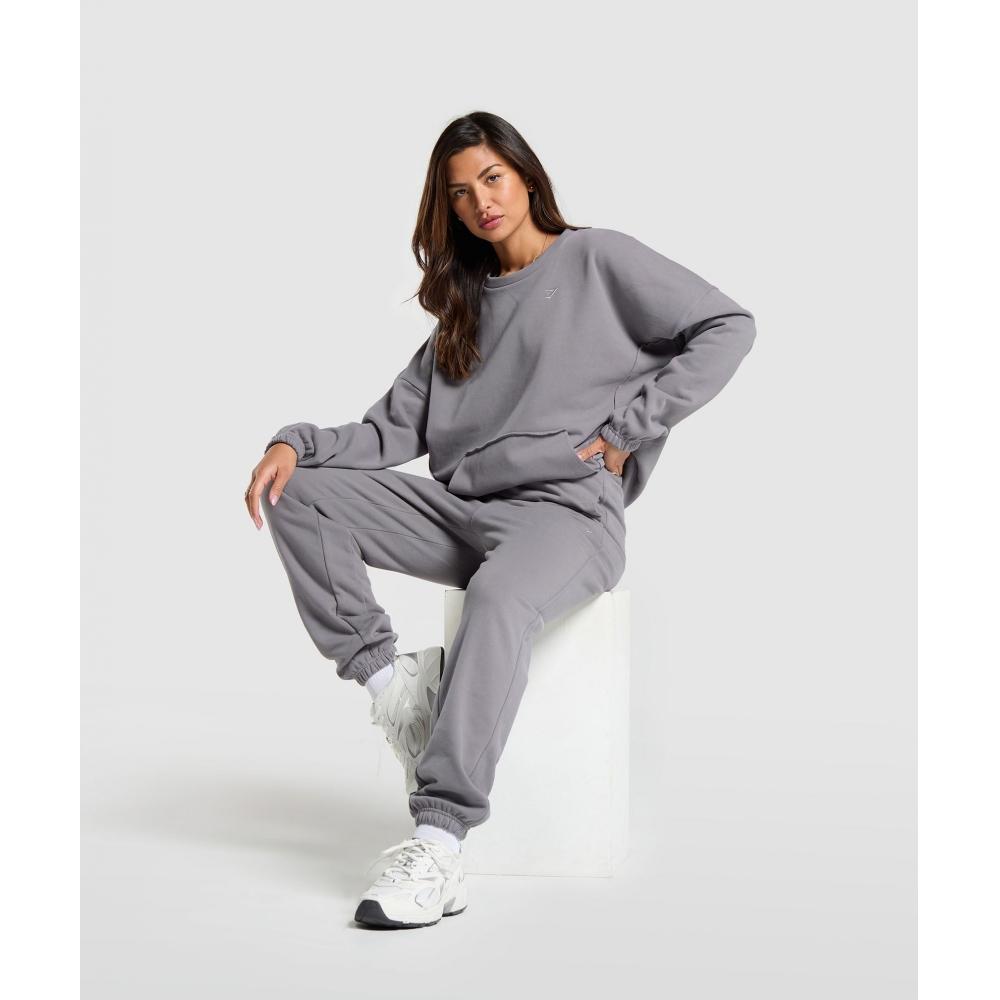 Gymshark Флисовая толстовка оверсайз, средне-серый цвет B8a7g Gb7l