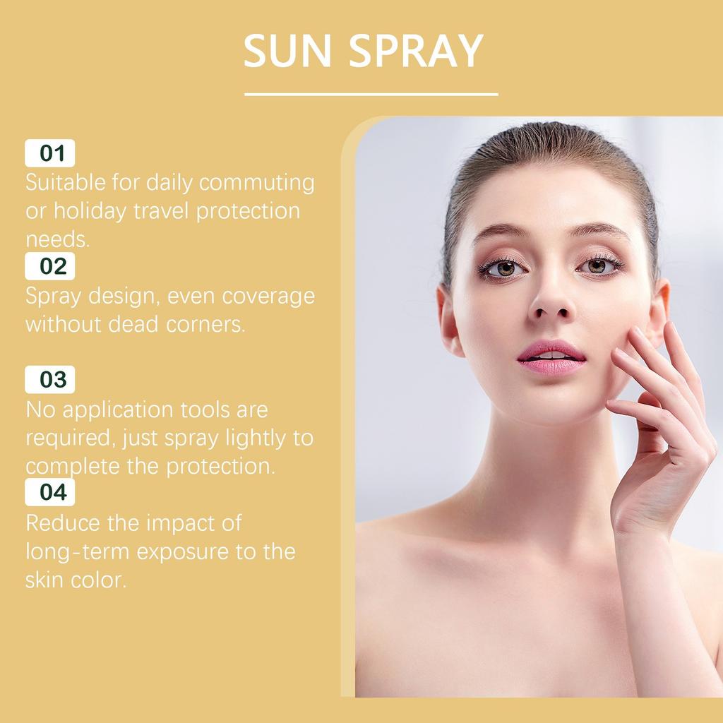 Солнцезащитный спрей для лица - Водостойкий фиксирующий спрей для макияжа, Стойкий фиксирующий спрей для макияжа, Финишный спрей для макияжа 100 мл