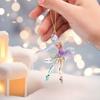 Sparkling Ballerina Christmas Ornament 2D Acrylic Hanging Decor for Tree Car Mirror Home Display Festive Dance Figure