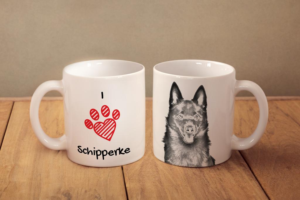 Schipperke, Little Black Devil, Little Captain - cup with a dog, cute cup with graphics, a gift with your photo from the Art-Dog brand