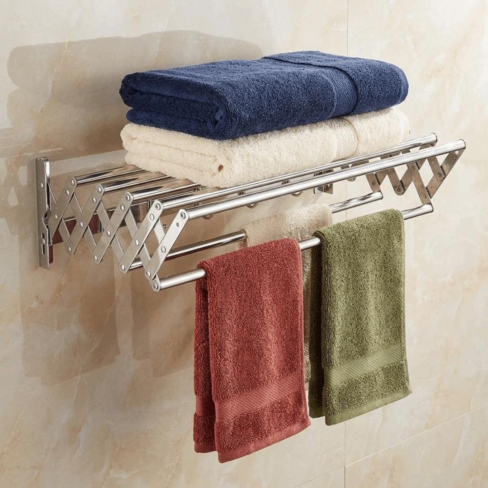 Stainless Steel Retractable Laundry Drying Rack Large Capacity Laundry Organizer Balcony