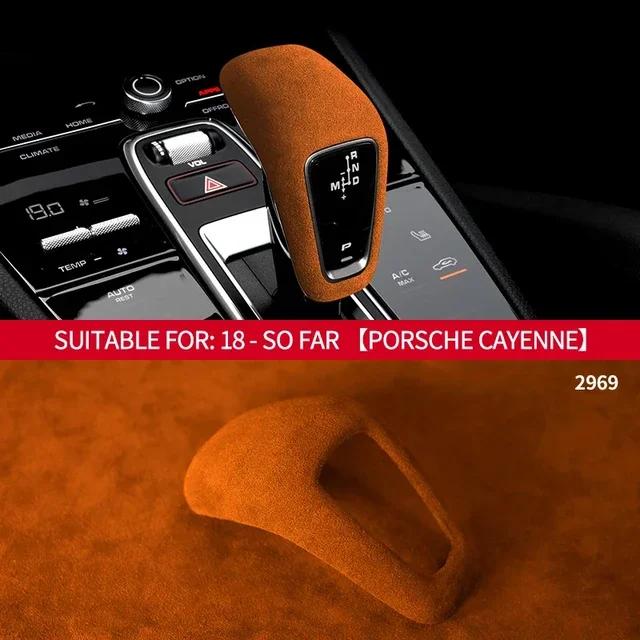 Gear Shift Knob Cover for Porsche Cayenne 2018-2023 Automatic Transmission Interior Accessory