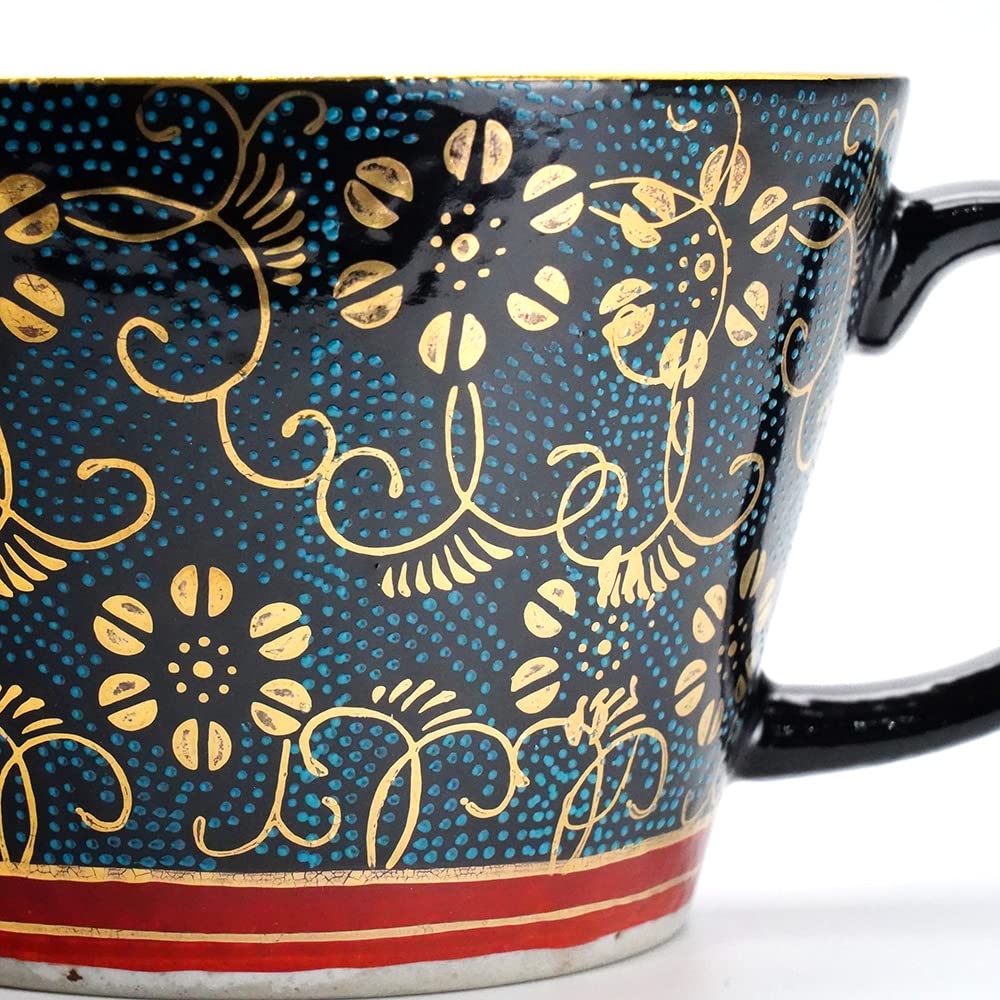 Суповая кружка Kutani Ware Kitazando, синие зерна, 200 мл, фарфор (кружка)