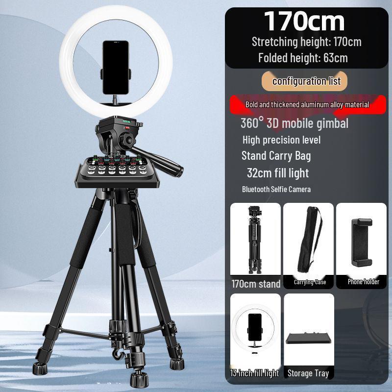 Professional DSLR Camera Phone Floor Stand & Tripod for Live Streaming and Photography
