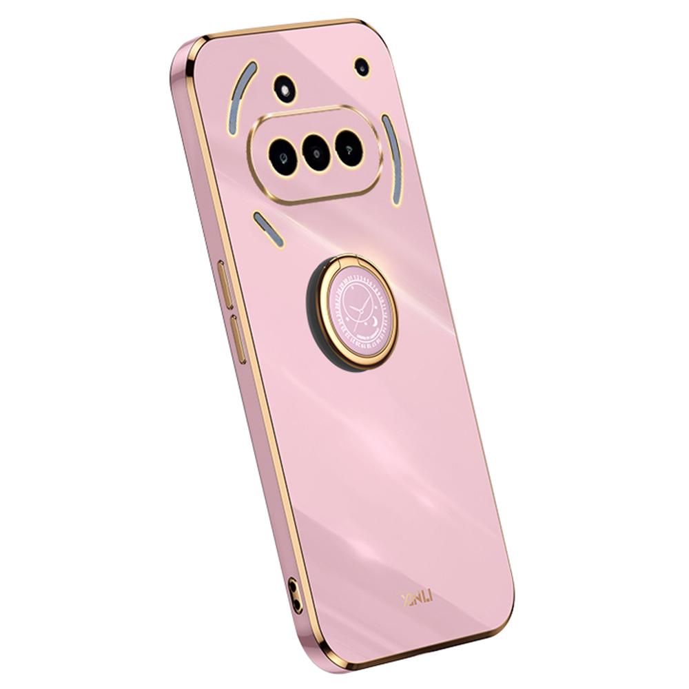 XINLI Для Nothing Phone (3a) Чехол-кольцо-подставка Гальванизированный ТПУ Чехол для телефона