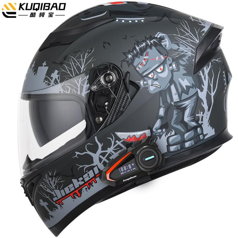 Motorcycle Full Face Helmet Dual Visor Bluetooth 3C Certified All Season Safety Riding