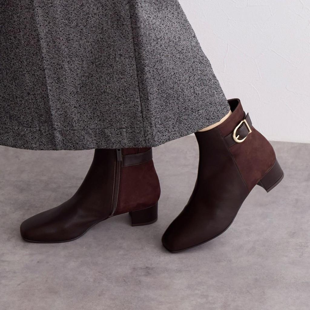 HIMIKO / Химико / Короткие ботинки с боковой пряжкой / 641407D Коричневый 240