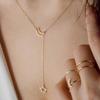 European & American Fashion Moon Star Pendant Clavicle Necklace