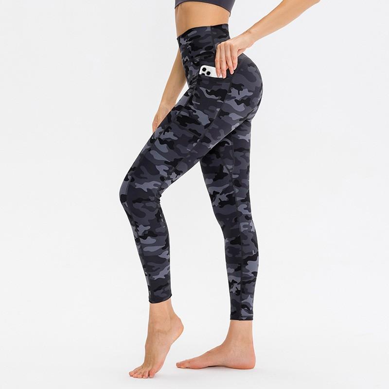 Womens High Waist Printed Yoga Leggings Pockets Tummy Control Butt Lifting Gym Pants