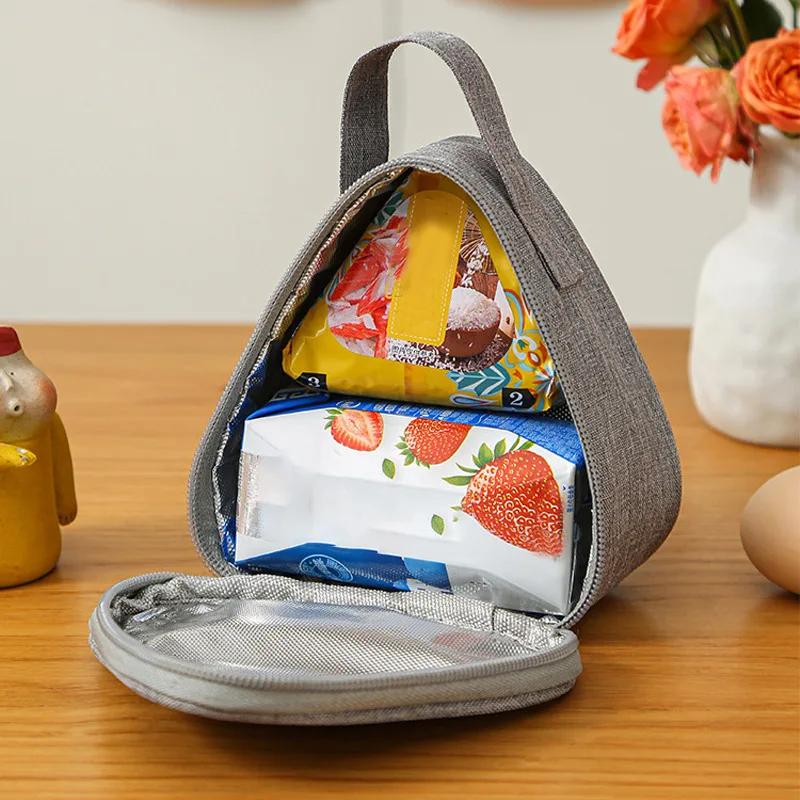 Cute Triangular Insulated Bags Outdoor Snack Pack Lunch Camping Keep Fresh Bento Box Insulated Bags For work and kid's school