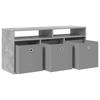 Lowboard with Drawers Concrete Grey 102 x 32 x 48.5 cm