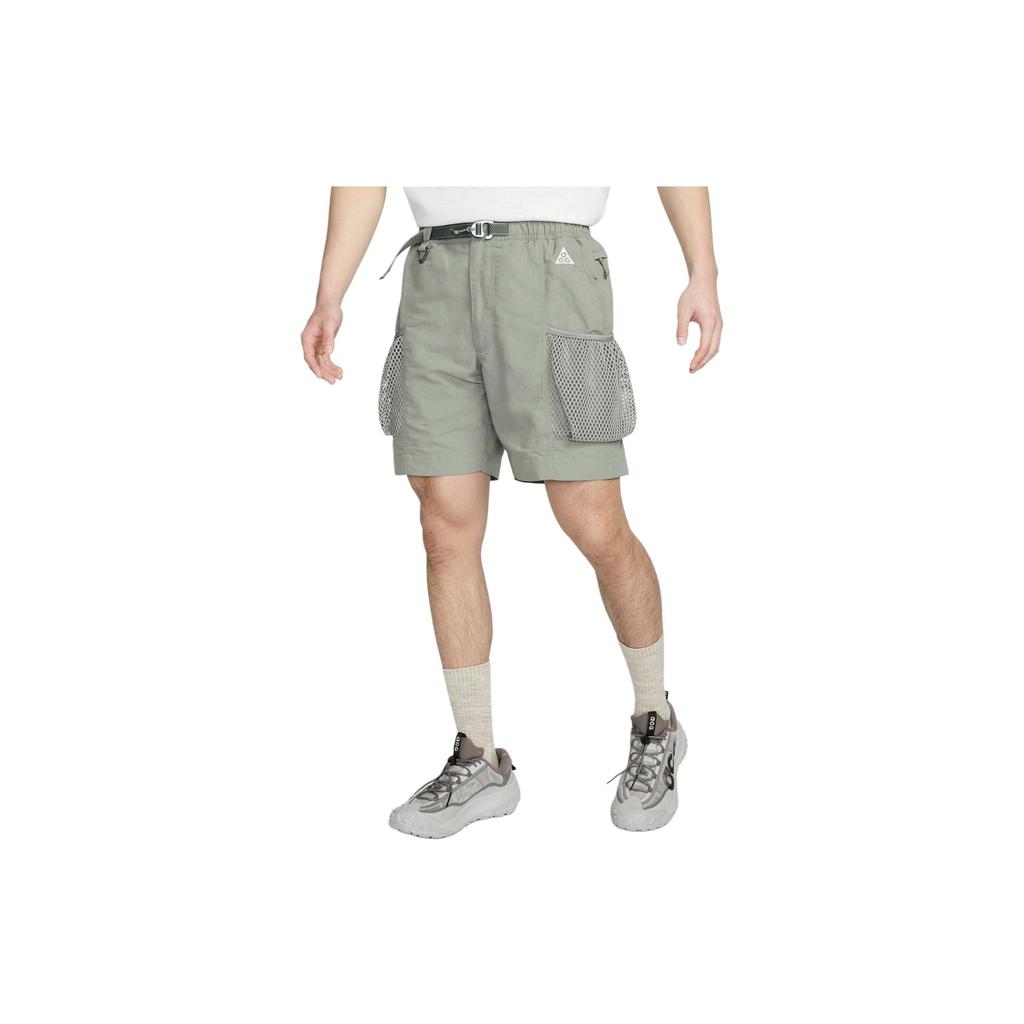 Nike ACG Cargo Pocket Sports Свободные дышащие повседневные шорты Мужские плавки Серый Зеленый DV9406-053
