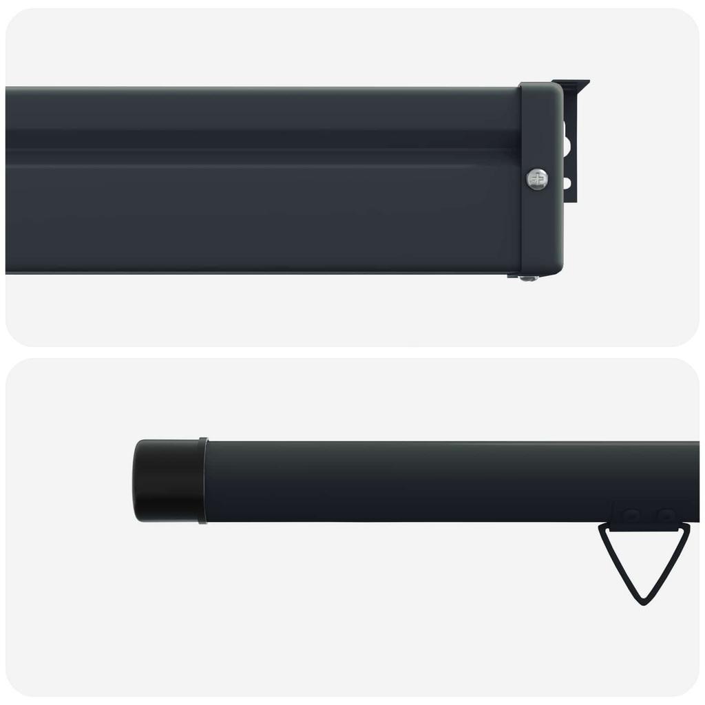 Balcony Side Awning 140 x 250 cm 100percent Polyester Iron Steel