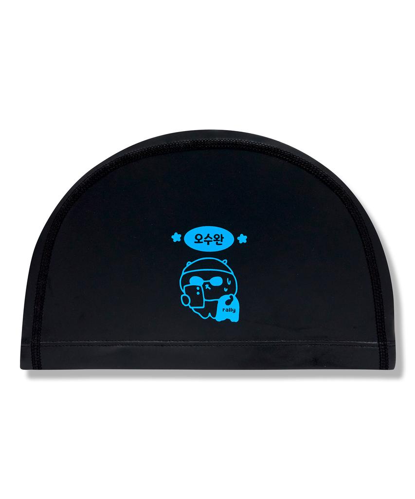 Laelliseupocheu [Rruc514 Blk] Шапочка для плавания с полиуретановым покрытием Osuwan Черная