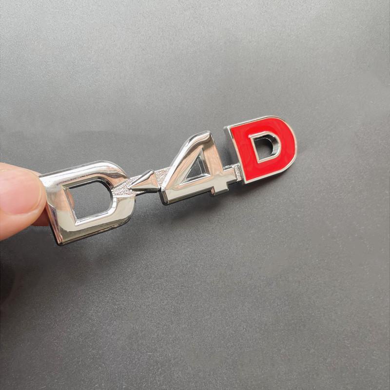 hxqgn9 3D Metal Logo D4D Emblem Letters Car Trunk Badge For Toyota Yaris Corolla Avensis Land Cruiser Hilux D4D Sticker Accessories