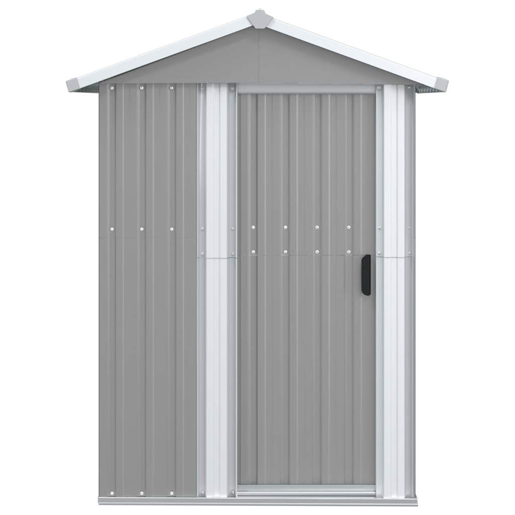 Garden Shed Grey 126 x 97.5 x 177 cm Galvanized Steel
