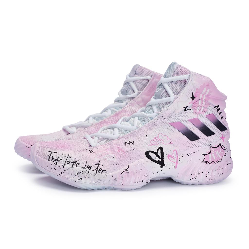 adidas Баскетбольные кроссовки Pro Bounce 2018 Мужские Средние Белый/Черный/Розовый FW5745(Team80-S-BOX)