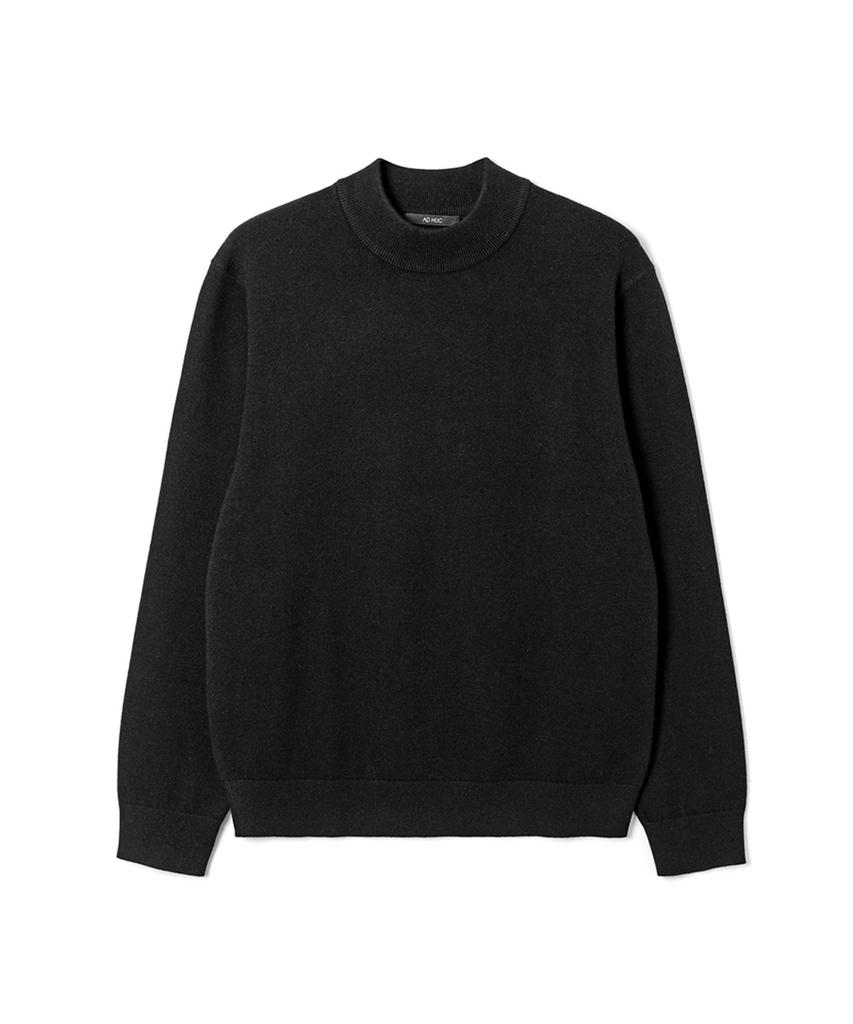 ADHOC Men'S Mock Neck Sweater (Black) (Hbalk90)