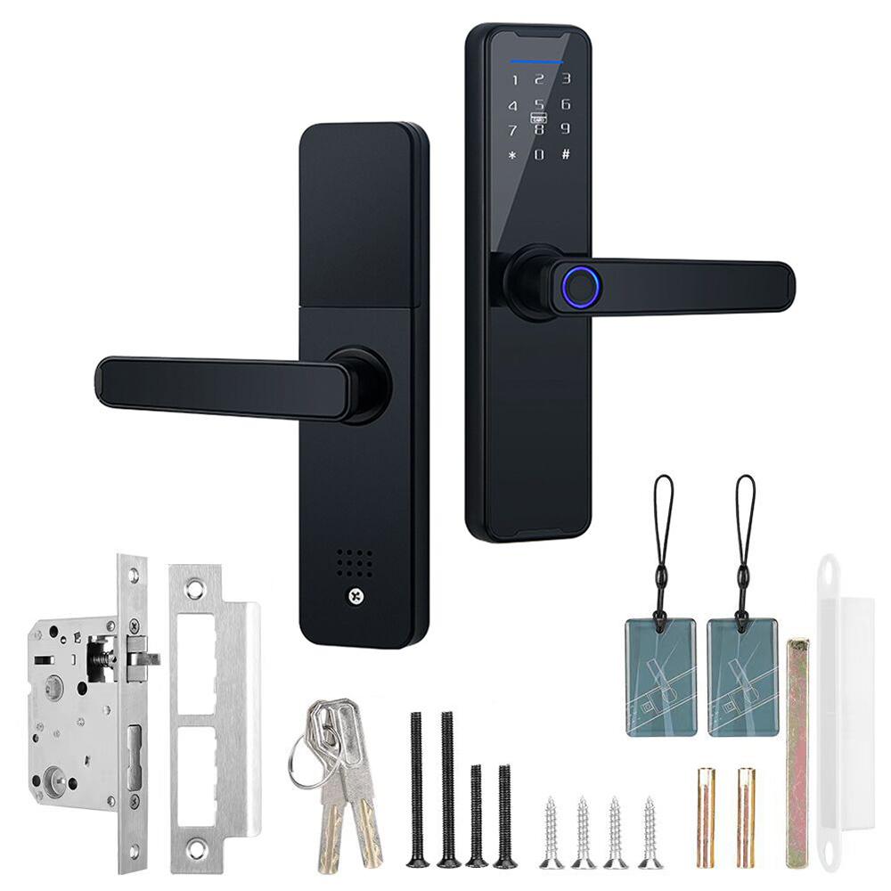 Tuya Smart Lock Замок отпечатков пальцев Дверной замок Клавиатура Дверной замок с ручкой Электронный отпечаток пальца