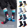 1 пара забавных носков Ins Astronaut Airplane Heaven Body Middle Tube для мужчин Happy Socks Streetwear из хлопка для мужчин, скейтбордистов, для мальчиков, для взрослых