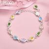 925 Sterling Silver AAA Zircon Bracelet Fashion Wedding Jewelry