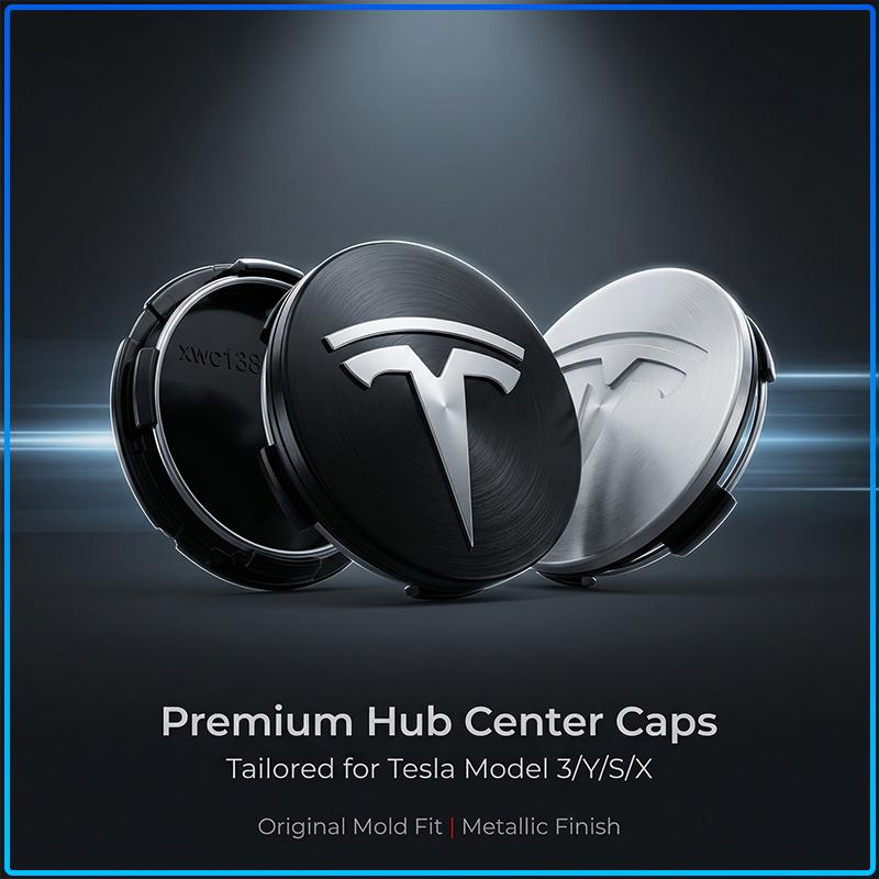 4Pcs 60mm Car Wheel Center Hub Caps Badge Accessories For Tesla Model 3 Model S Model X Model Y Roadster Performance Decor