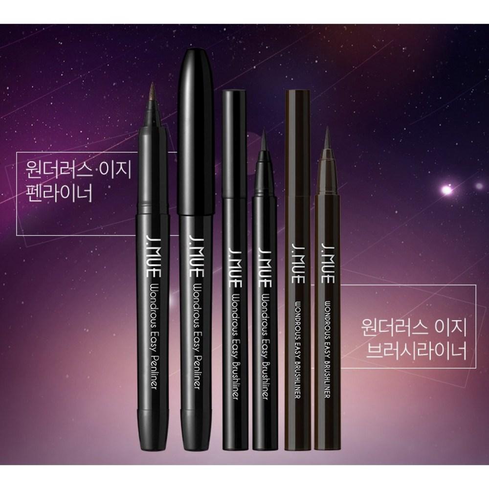 Подводка-ручка J.Mu 1+1, которая никогда не размазывается, 1 шт., кисть 1+1, черная
