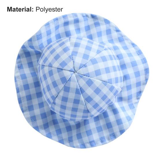 Кепка для домашних животных с клетчатым узором, защита от солнца, дышащая модная шляпа для домашних животных, рыбацкая шляпа, головные уборы для