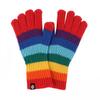 REACH STAR Winter Rainbow Stripe Fingerless Gloves