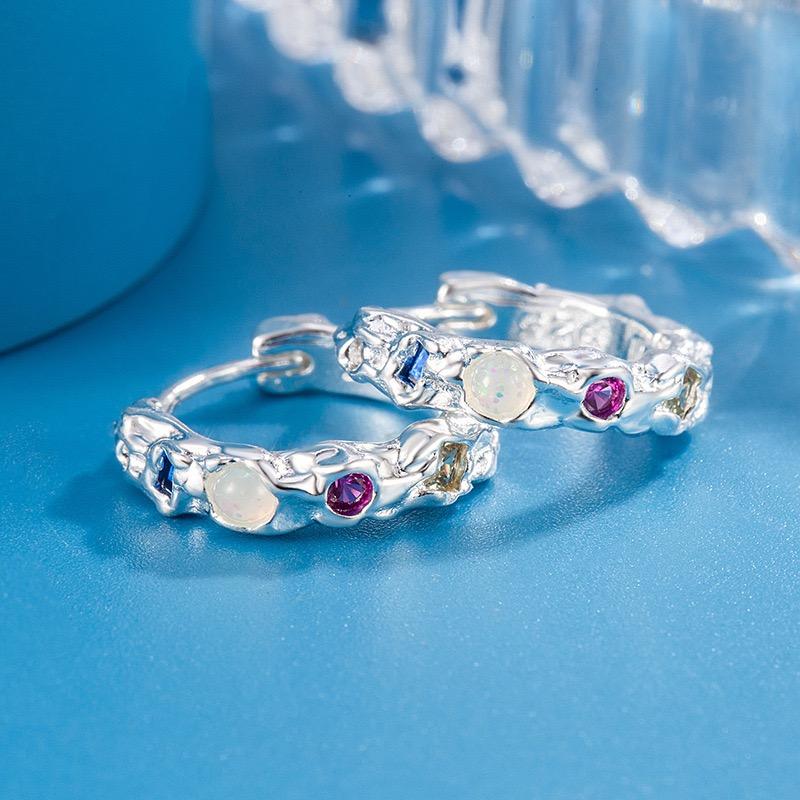 Xiaomi 925 Sterling Silver Vintage Earrings For Women Trendy Simple Geometric Stars Earring Jewelry Prevent Allergy Party Accessories
