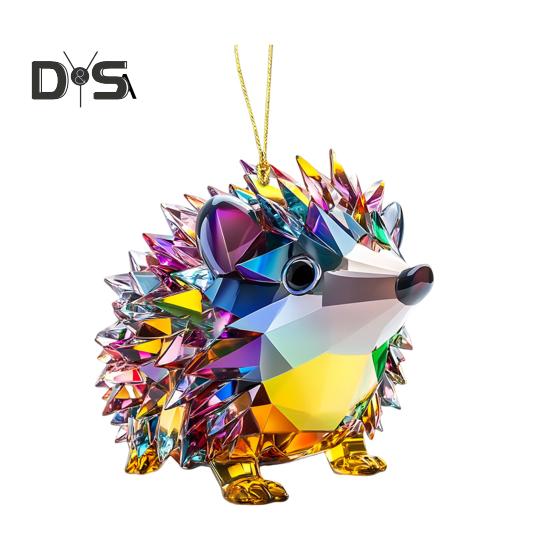 1/2 шт. Автомобильные подвески с шнурком, легко подвешиваются, цветные хрустальные украшения, сверкающие акриловые украшения, подвески в виде ежика