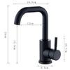Bathroom Basin Faucet 304 Stainless Steel Hot Cold Wash Mixer Crane Tap 360 Rotation Sink Faucets Single Lever Tap for Bathroom