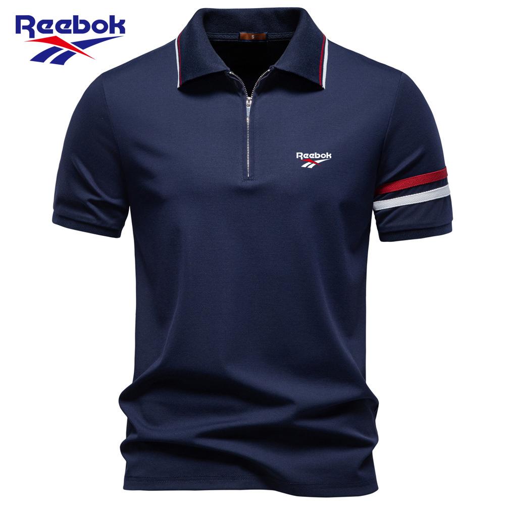 Reebok 2026 Весна/Лето Новая Вышивка Женская Воротник Молния Рубашка-Поло Тенсель Короткий Рукав Поло
