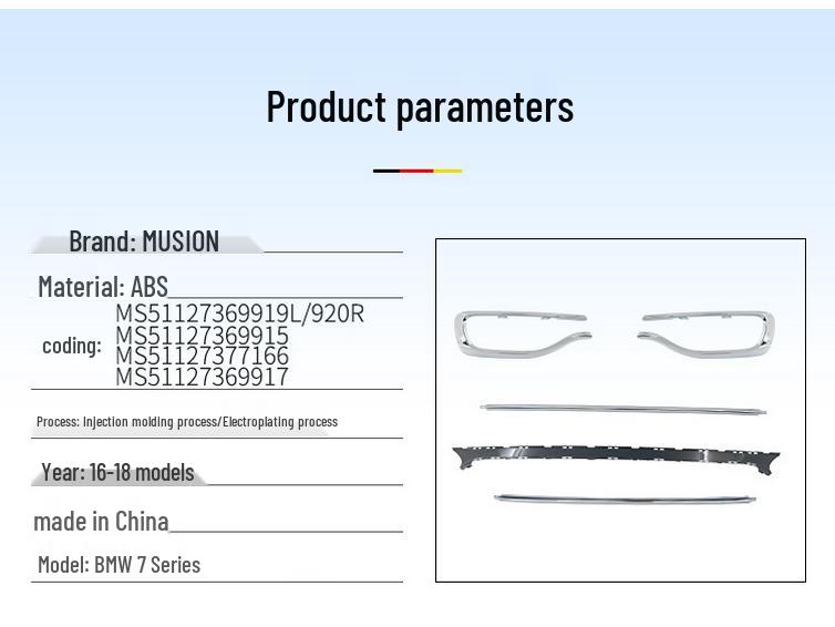 BMW 7 Series Rear Lip & Exhaust Decorative Strips for 730Li, 740Li, 750LI by Mansory