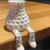 3D-печатная шарнирная фигурка-ваза: Креативное настольное украшение и держатель для персонализированной цветочной композиции