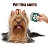 Расческа от блох для домашних животных, инструмент для удаления пятен от слез у домашних животных, расческа из нержавеющей стали для ухода за собаками и кошками с закругленными зубцами для мелких, средних и крупных домашних животных