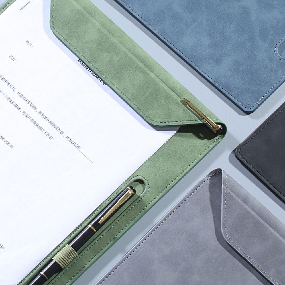 Magnetic Writing Clipboard Leather Document Filing Organizer A4 File Folder  Meeting Minutes